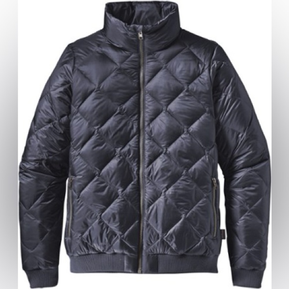 Patagonia navy down bomber jacket